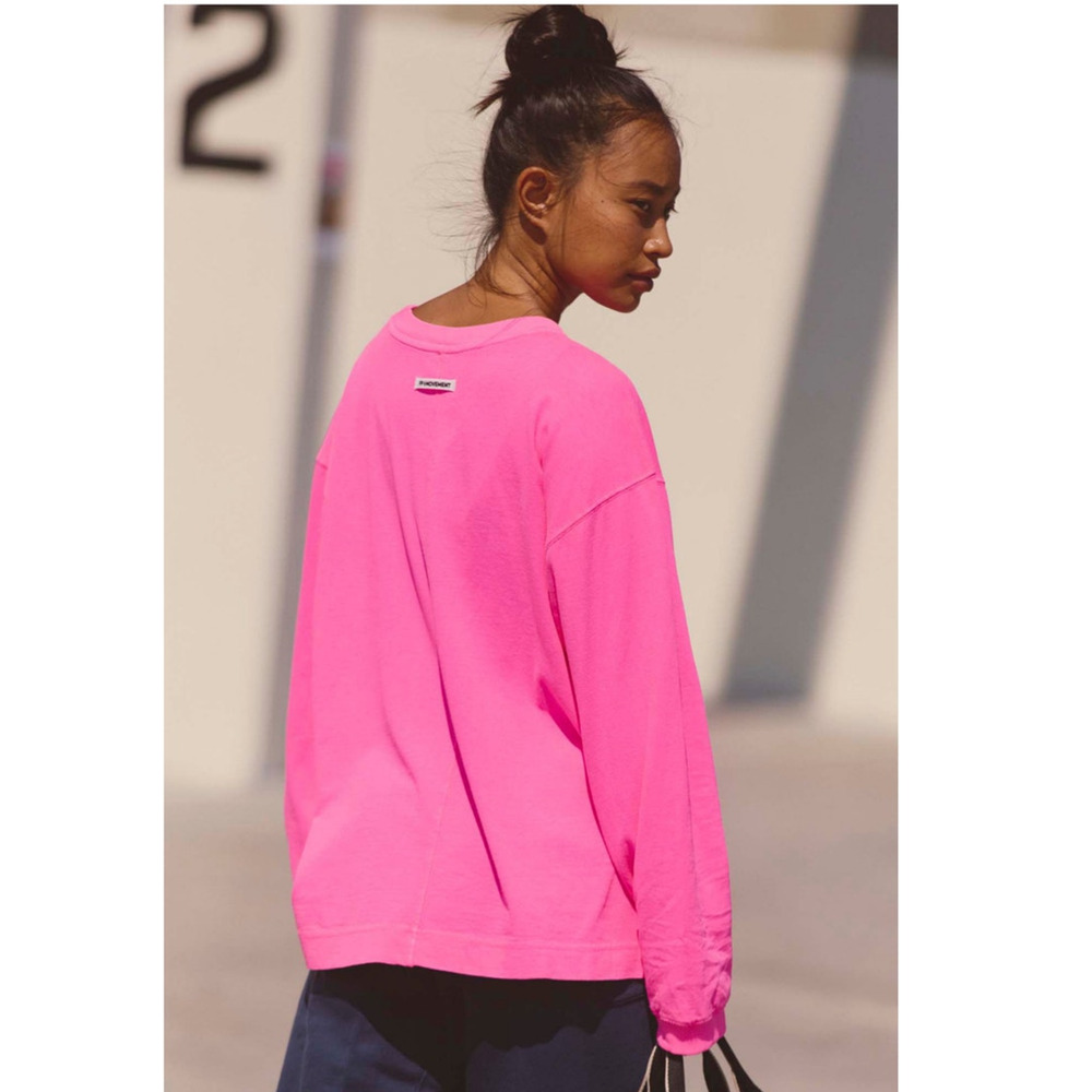 NWT Free people movement hustle layer top fuchsia flirt extra small - Picture 2 of 8